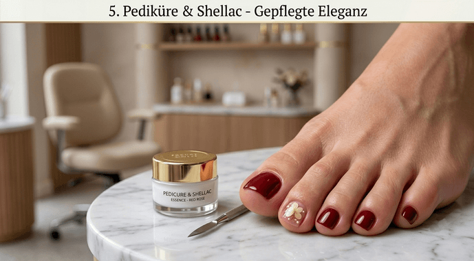 Pediküre & Shellac Gepflegte Füße bis in die Spitzen